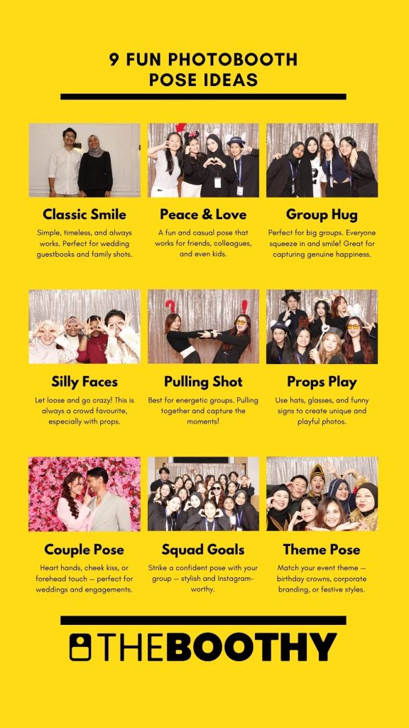 9 Fun Photobooth Pose Ideas